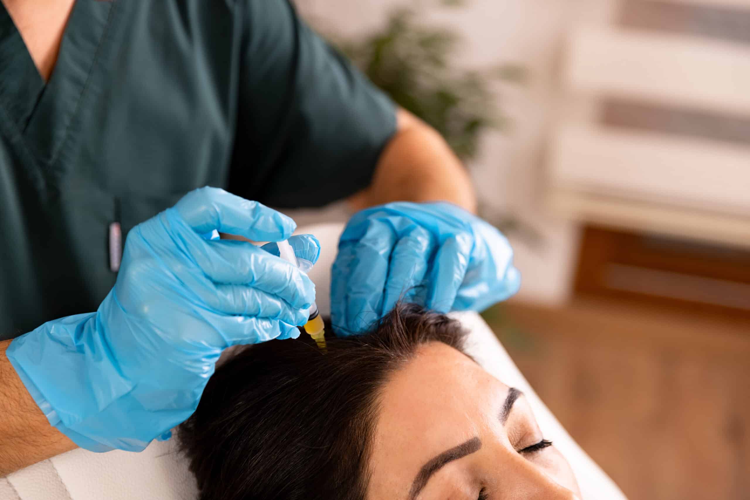 woman receiving prp therapy at a med spa in buckhead